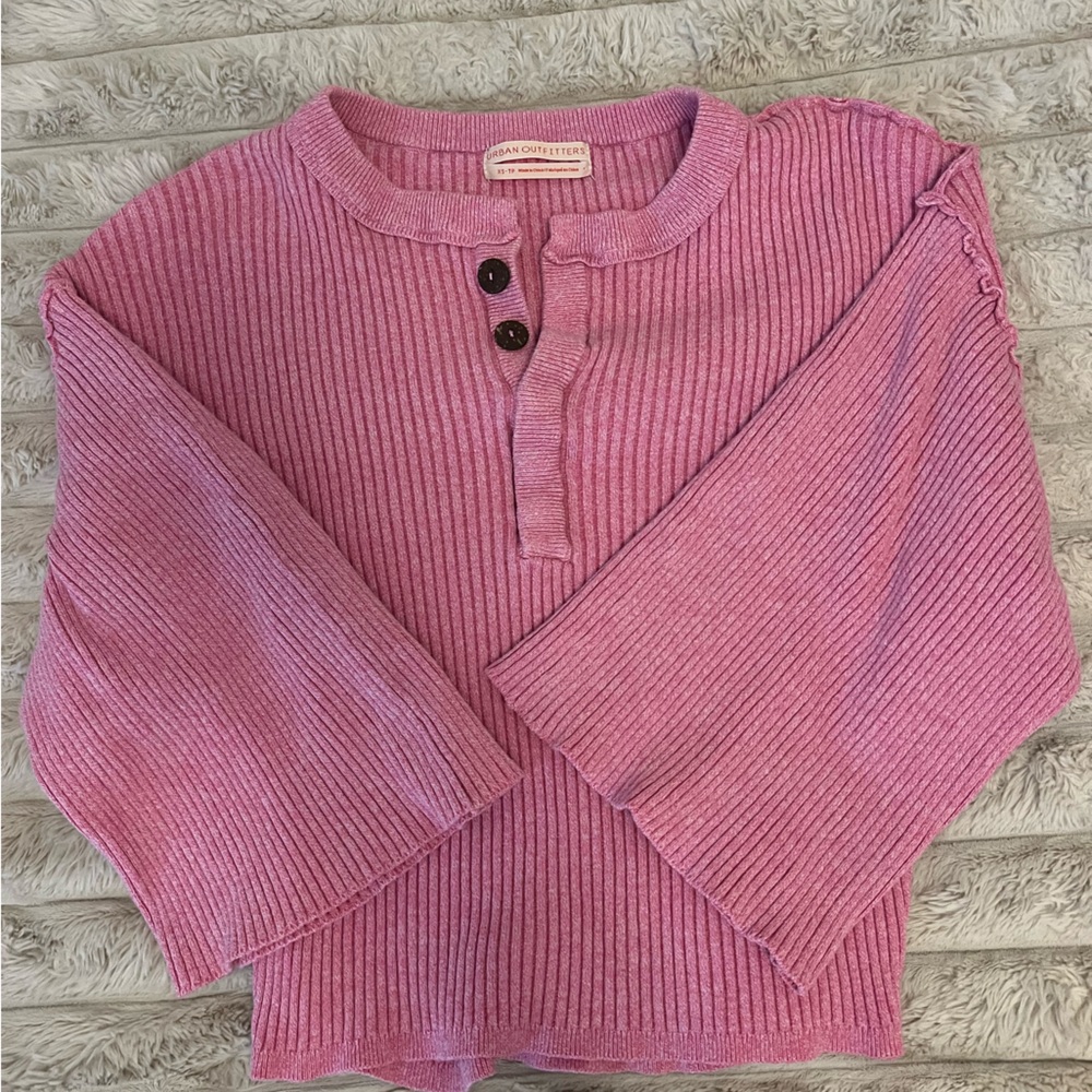 Urban Outfitters Pink Ribbed Sweater